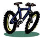 cartoon image of mountain bike