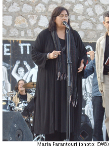 photo of Maria Farantouri performing